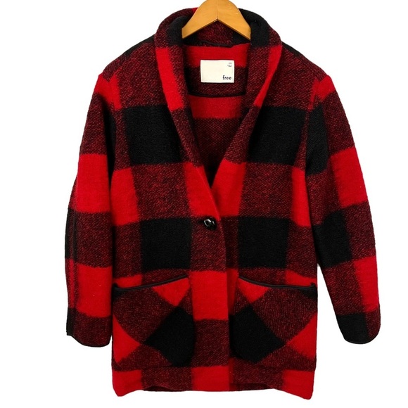 WILFRED Buffalo Check Wool Coat - Picture 6 of 15